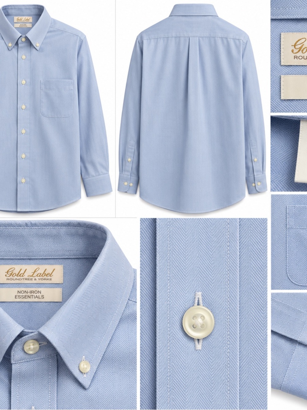 Light Blue Men's Button-Down Dress Shirt
